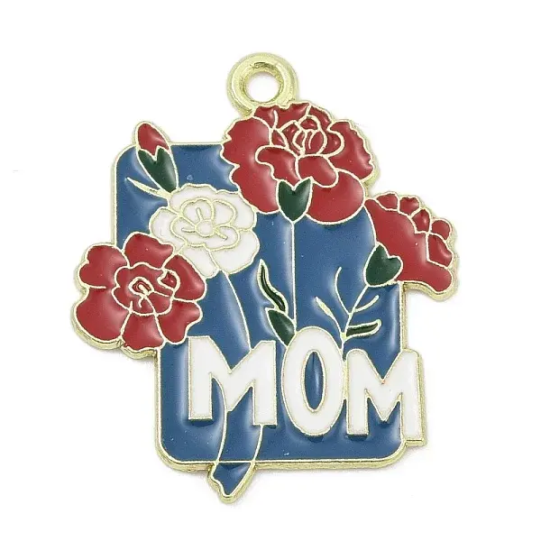 Mother's Day Alloy Enamel Pendants