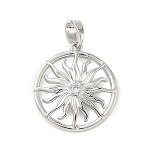 Brass Micro Pave Cubic Zirconia Pendants