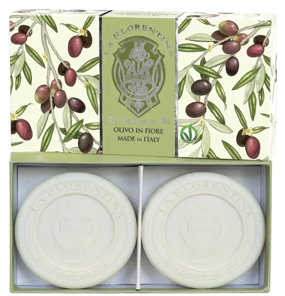 LA FLORENTINA Kazeta mýdel Olivo in Fiore 2 x 115 g