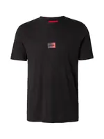 HUGO Tričko 'Danotie'  červená / čierna