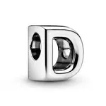 Pandora Strieborná korálka "D" Moments 797458