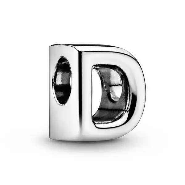 Pandora Strieborná korálka "D" Moments 797458