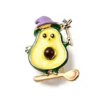 Golden Alloy Enamel Brooch