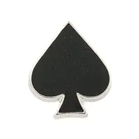 Poker Black Alloy Brooches