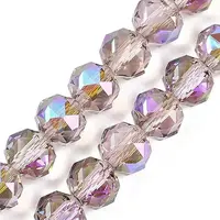 Transparent Electroplate Glass Beads Strands