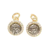 Brass Micro Pave Cubic Zirconia Pendants