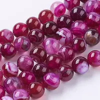 Natural Striped Agate/Banded Agate Beads Strands