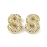 Brass Micro Pave Clear Cubic Zirconia Pendants