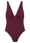 Copenhagen Studios Jednodielne plavky  vínovo červená