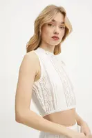 Halenka Charo Ruiz Ibiza Asteria dámská, béžová barva, vzorovaná, 255101