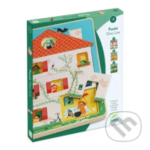 Chez Leo: 12 dielne puzzle s 3 vrstvami - puzzle z kategorie Maxi dílky