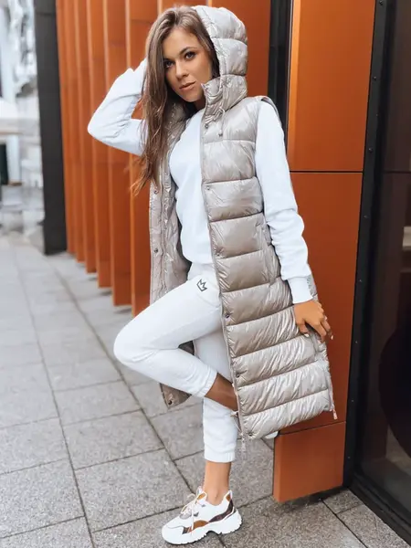 Dámska prešívaná vesta GANTINI Farba béžová DSTREET