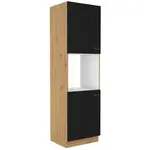 Kuchyňská skříň pro vestavnou troubu Modena, 60 cm, dub artisan/černá