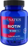 NATIOS Biotin, 10 000 mcg, Extra Strength 90 kapsúl