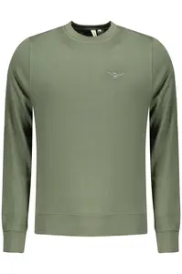 Pánská zelená mikina bez kapuce