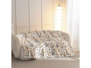 Mikroplyšová baránková deka HERBALIS, krémová Rozmer: 150 x 200 cm