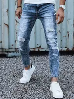 Pánské modré džíny s dírami