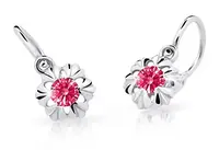 Cutie Jewellery Detské náušnice z bieleho zlata C2213-10-X-2 fuchsiová