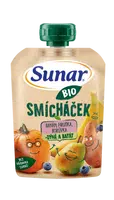 SUNAR BIO ovocná kapsička Smícháček banán, hruška, dýně, batáty a borůvky 100 g
