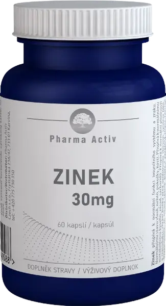 PHARMA ACTIV Zinek 30 mg 60 kapslí