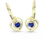 Cutie Jewellery Detské srdiečkové náušnice C2752-10-X-1 modrá