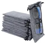12Pcs Velvet Glasses Storage Drawstring Bag