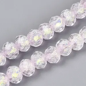 Handmade Foil Lampwork Beads Strands