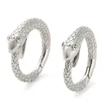 Snake Rack Plating Brass with Cubic Zirconia Twister Clasp