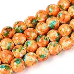 Spray Painted Synthetic Turquoise Beads Strands