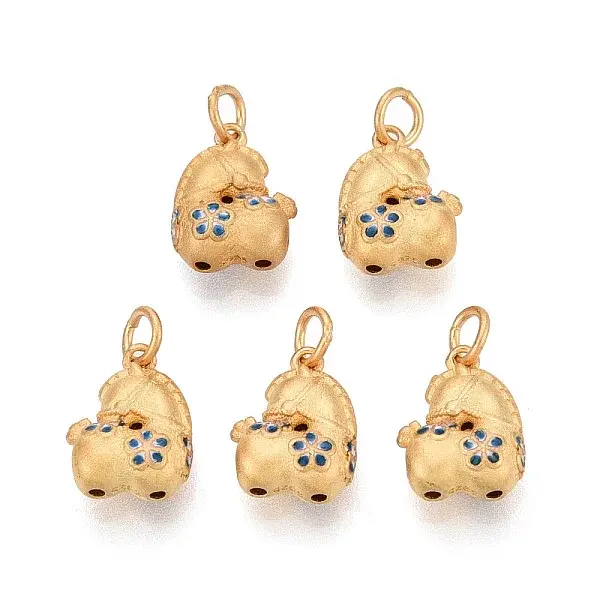 925 Sterling Silver Dodger Blue Enamel Horse Charms