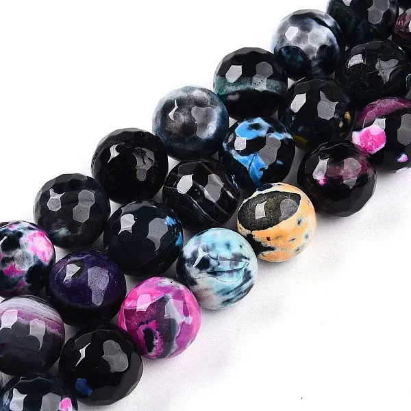 Dyed Natural Agate Beads Strands