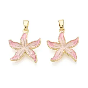 Brass with Enamel Pendants