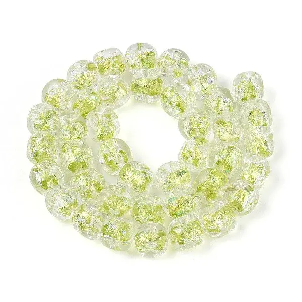 Handmade Foil Lampwork Beads Strands