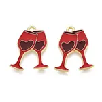 Valentine's Day Alloy Enamel Pendants