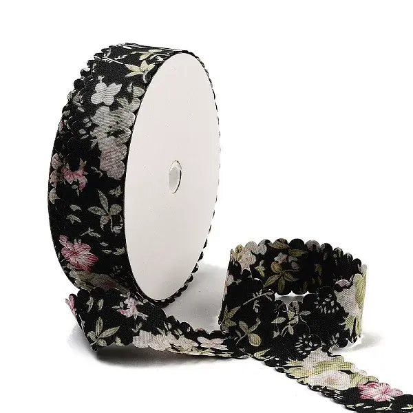 20 Yards Flower Printed Polyester Ribbon