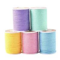 5 Rolls 5 Colors Round Waxed Polyester Cord