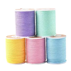 5 Rolls 5 Colors Round Waxed Polyester Cord