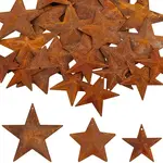 40Pcs 3 Styles Star Rust Iron Big Pendants
