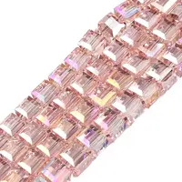 Electroplate Transparent Glass Beads Strands