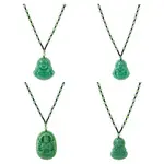 4Pcs 4 Styles Glass Pendant Necklaces