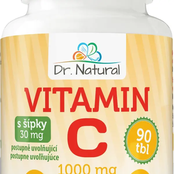 DR.NATURAL Vitamín C s šípky 1000mg 90 tablet