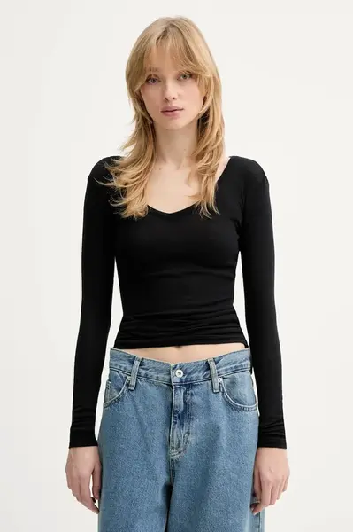 Bavlnené tričko s dlhým rukávom American Vintage