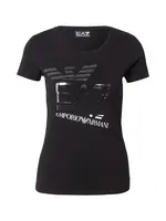 EA7 Emporio Armani Tričko  čierna / strieborná / biela