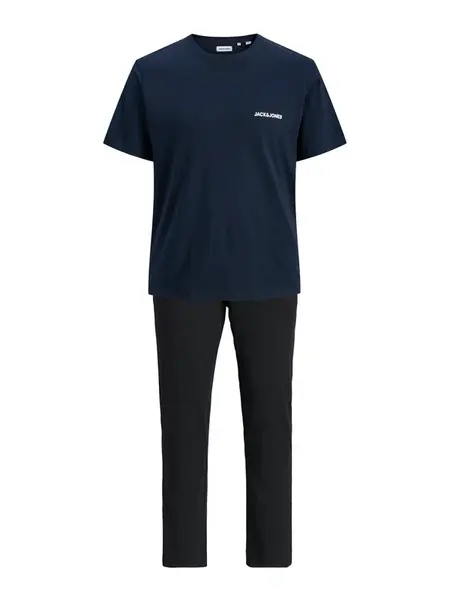 JACK & JONES Dlhé pyžamo 'JACEVEREST'  námornícka modrá / čierna / biela