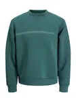 JACK & JONES Mikina 'JCOFUSION'  modrozelená / biela