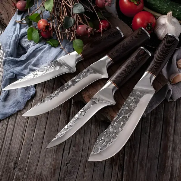 Sada kuchynských nožov - 4ks/Hnedá (SKU 14057)