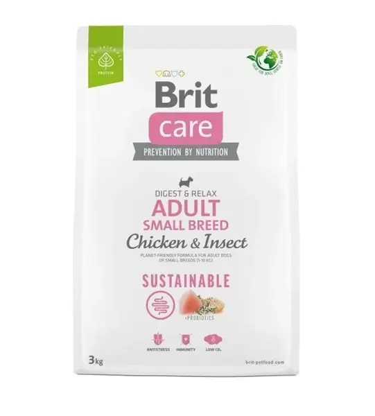 Brit Care Dog Sustainable Adult Small Breed Chicken & Insect 3 kg