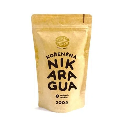 Káva Zlaté Zrnko - Nikaragua - &quot;KOŘENĚNÁ&quot; 500 g