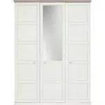Hom`in ŠATNÍ SKŘÍŇ SE ZRCADLEM, šedá, bílá, 154/209/60 cm