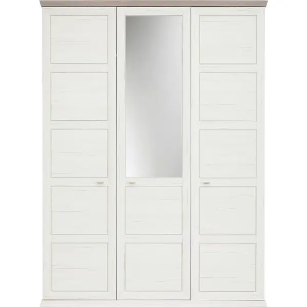 Hom`in ŠATNÍ SKŘÍŇ SE ZRCADLEM, šedá, bílá, 154/209/60 cm